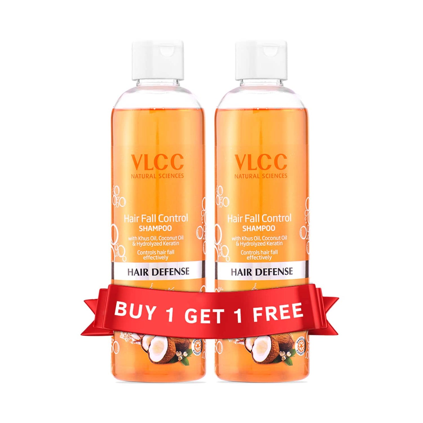 VLCC Hair Fall Control Shampoo & Almond Honey Skin Brightening Body Lotion Combo