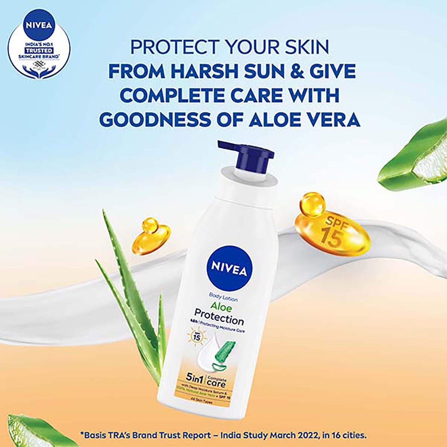 Nivea Aloe Protection Body Lotion with SPF 15 (400ml)