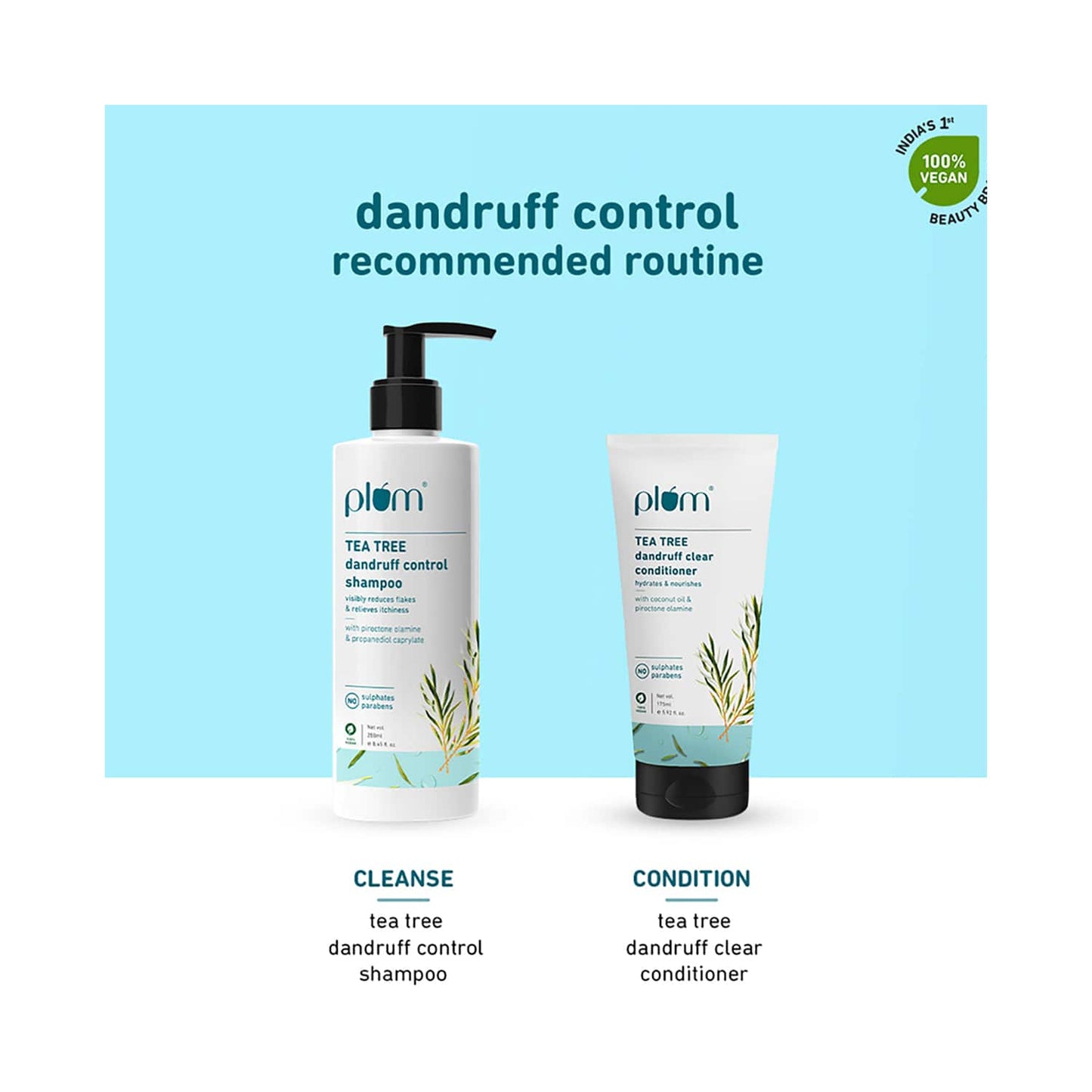 Plum Tea Tree Dandruff Control Shampoo (250ml)