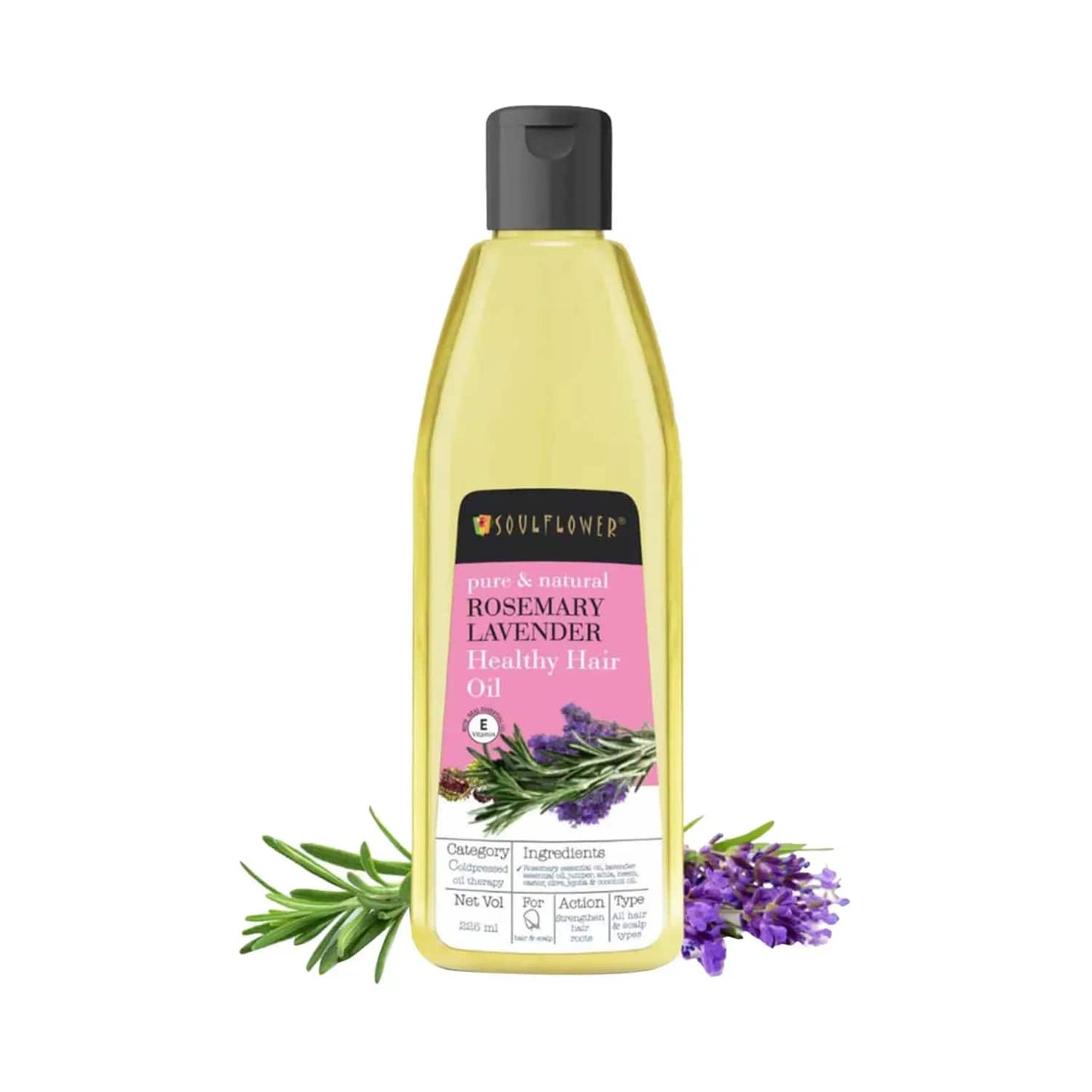 Soulflower Rosemary Lavender Healthy Hair Oil - (225ml)