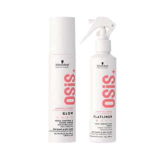 Schwarzkopf Professional Osis+ Glow Serum (50 ml) and Flatliner (200 ml) Combo