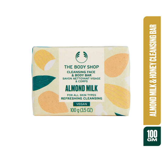 The Body Shop Almond Milk Cleansing Face & Body Bar (100g)