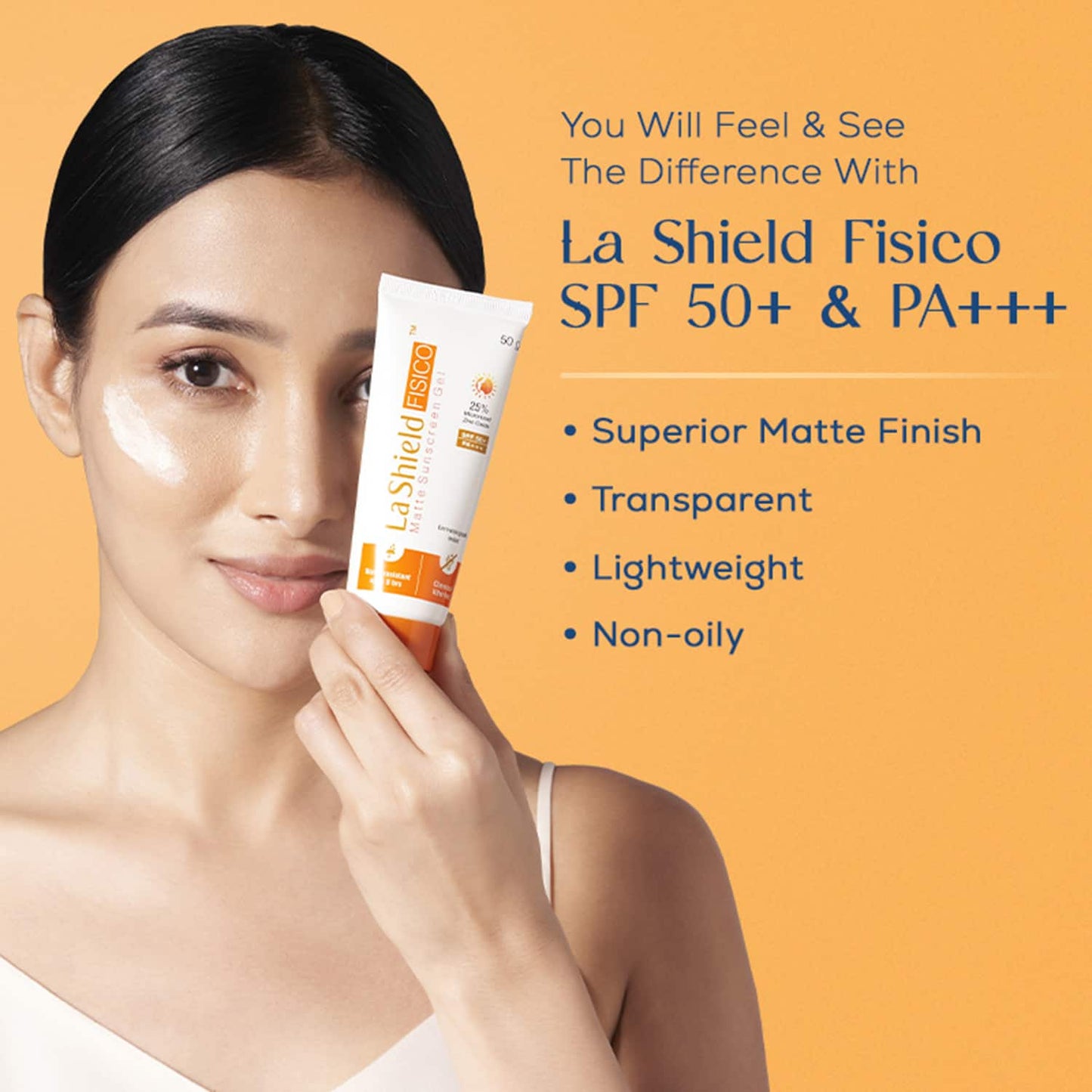 La Shield FISICO SPF 50+ & PA+++ Sunscreen Gel (50g)