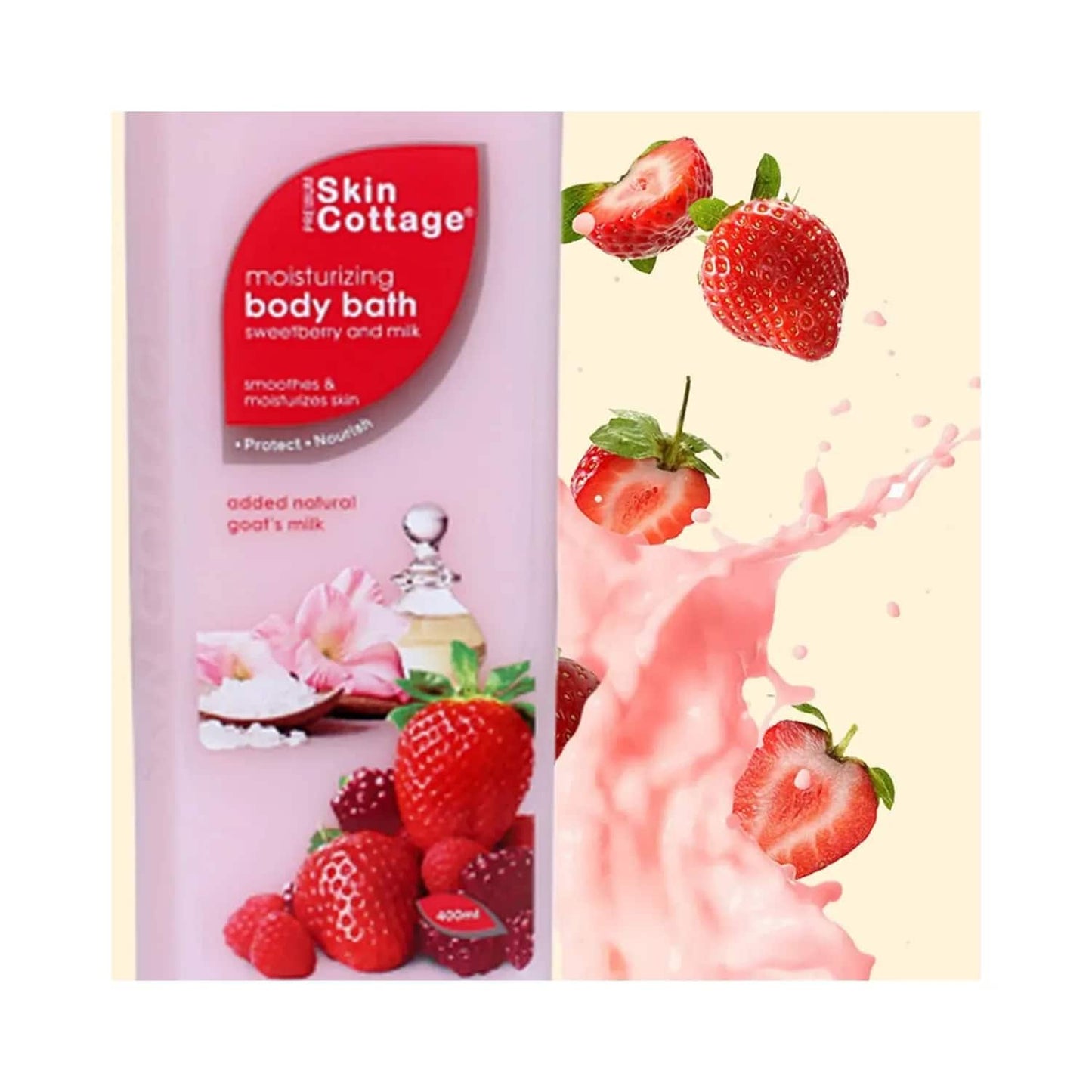 SKIN COTTAGE Moisturizing Sweet Berry & Milk Body Bath (400ml)