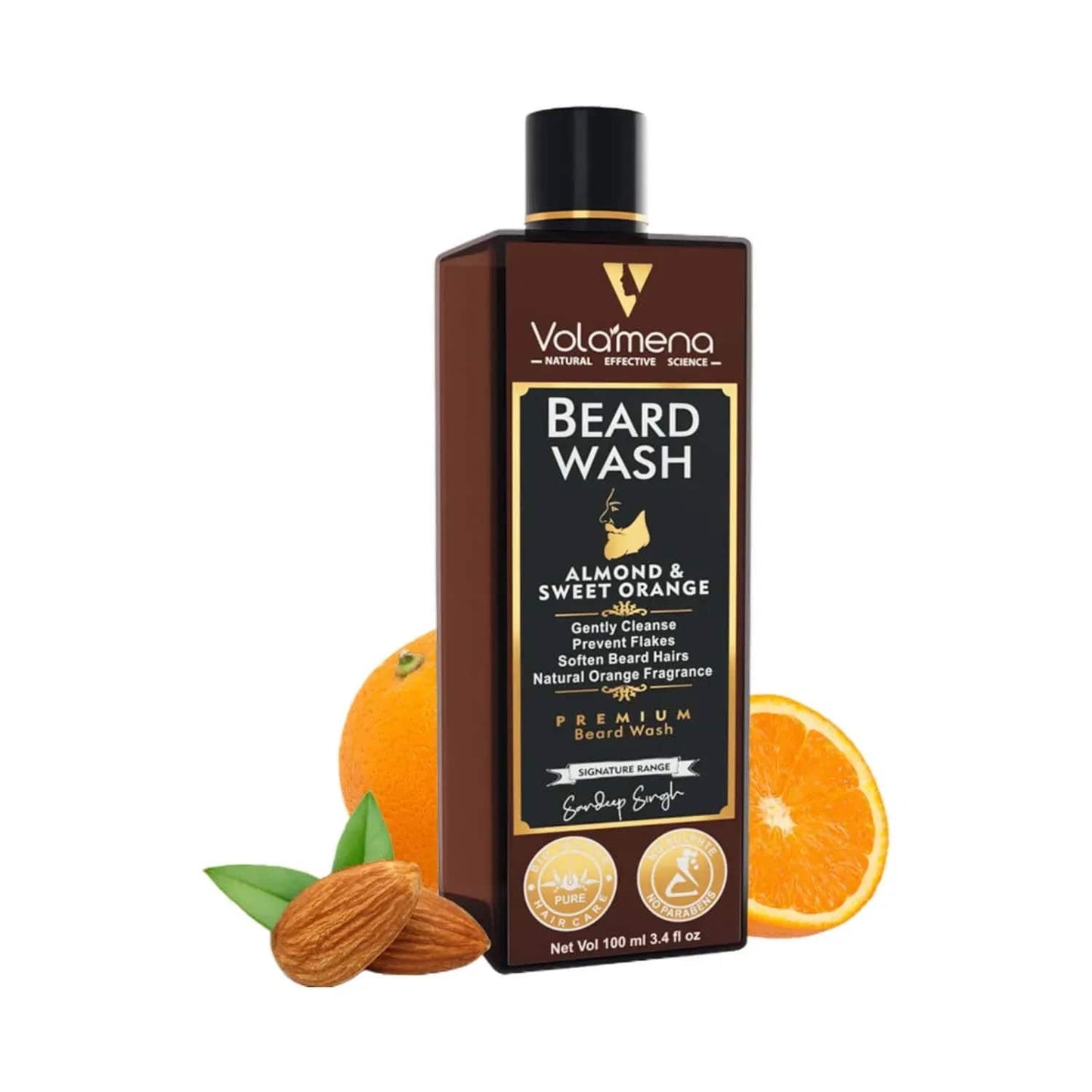 Volamena Almond & Orange Beard Wash (100ml)