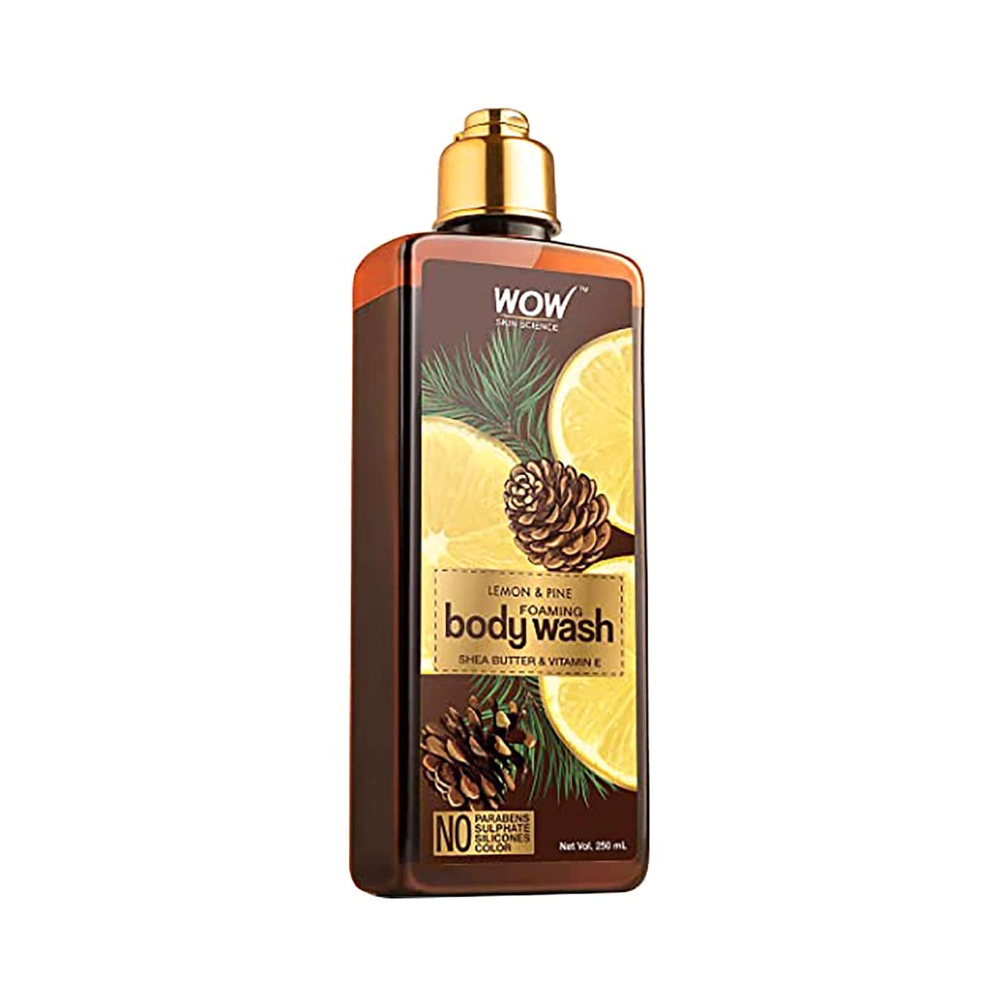 WOW SKIN SCIENCE Lemon & Pine Foaming Body Wash (250ml)