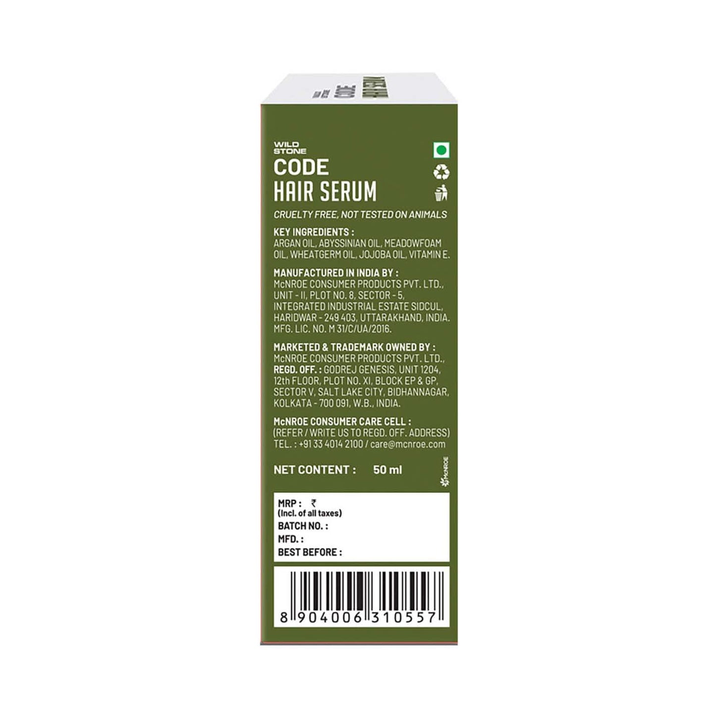 Wild Stone Code Hair Serum for Men (50ml)