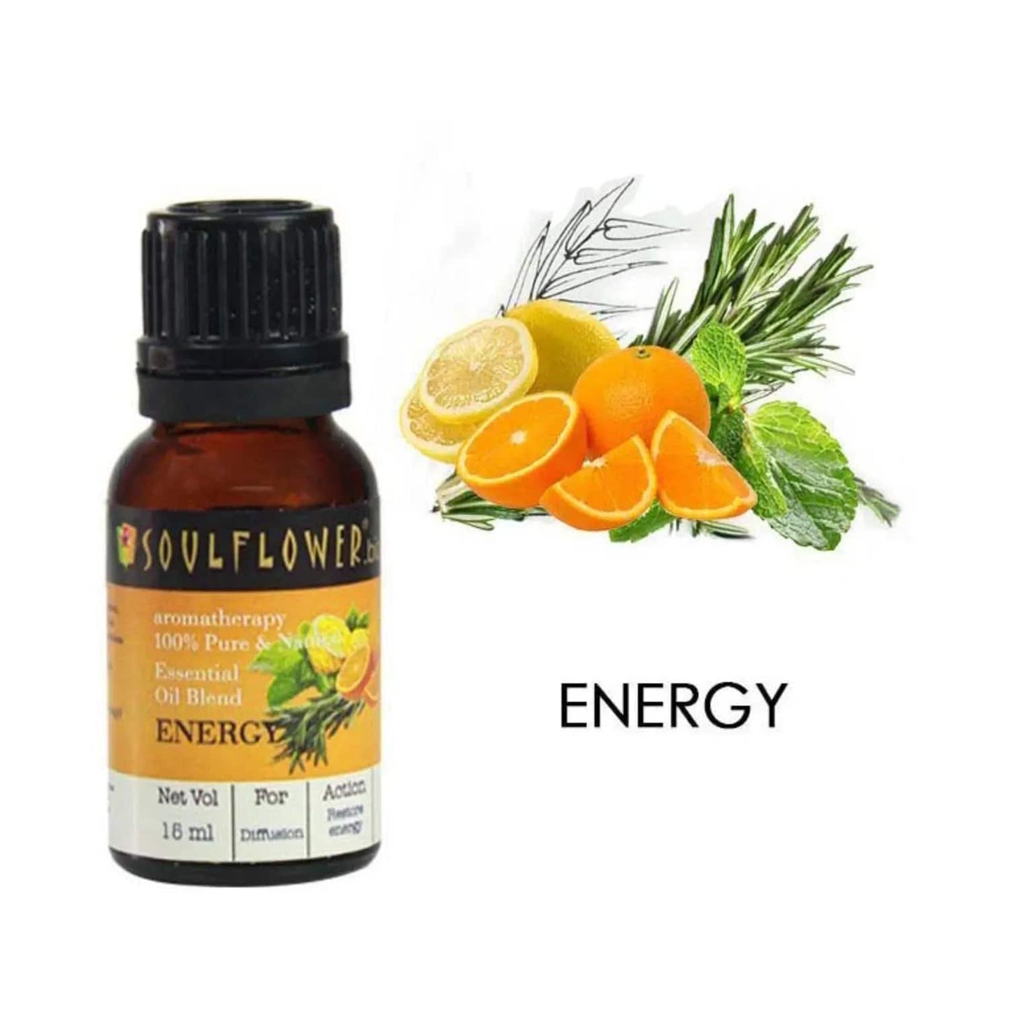 Soulflower Energy Essential Oil - (15ml)