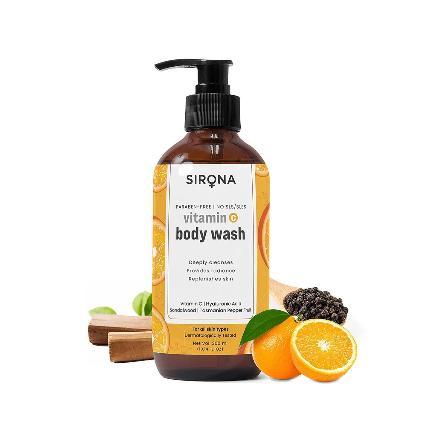 Sirona Natural Vitamin C Body Wash (300ml)