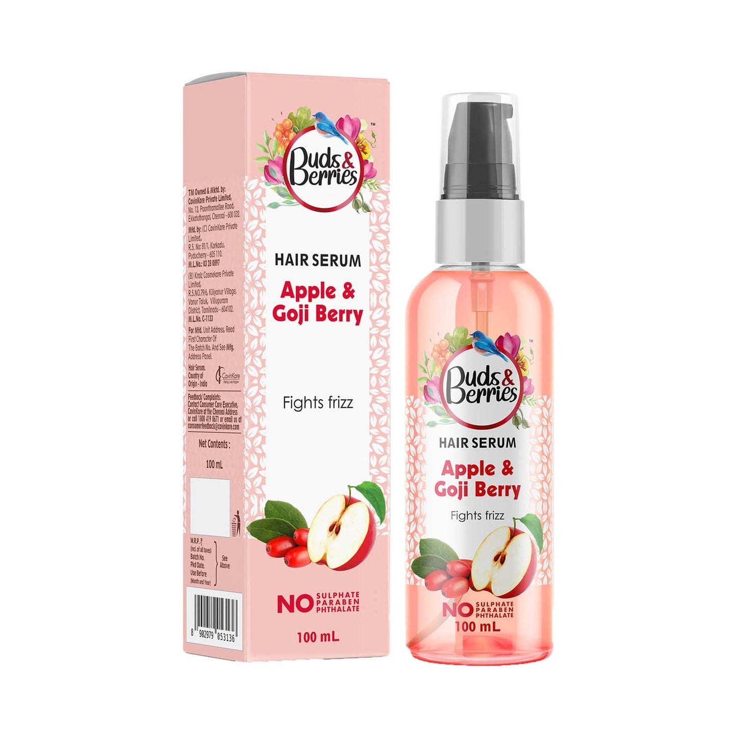 Buds & Berries Apple And Goji Berry Hair Serum (100ml)