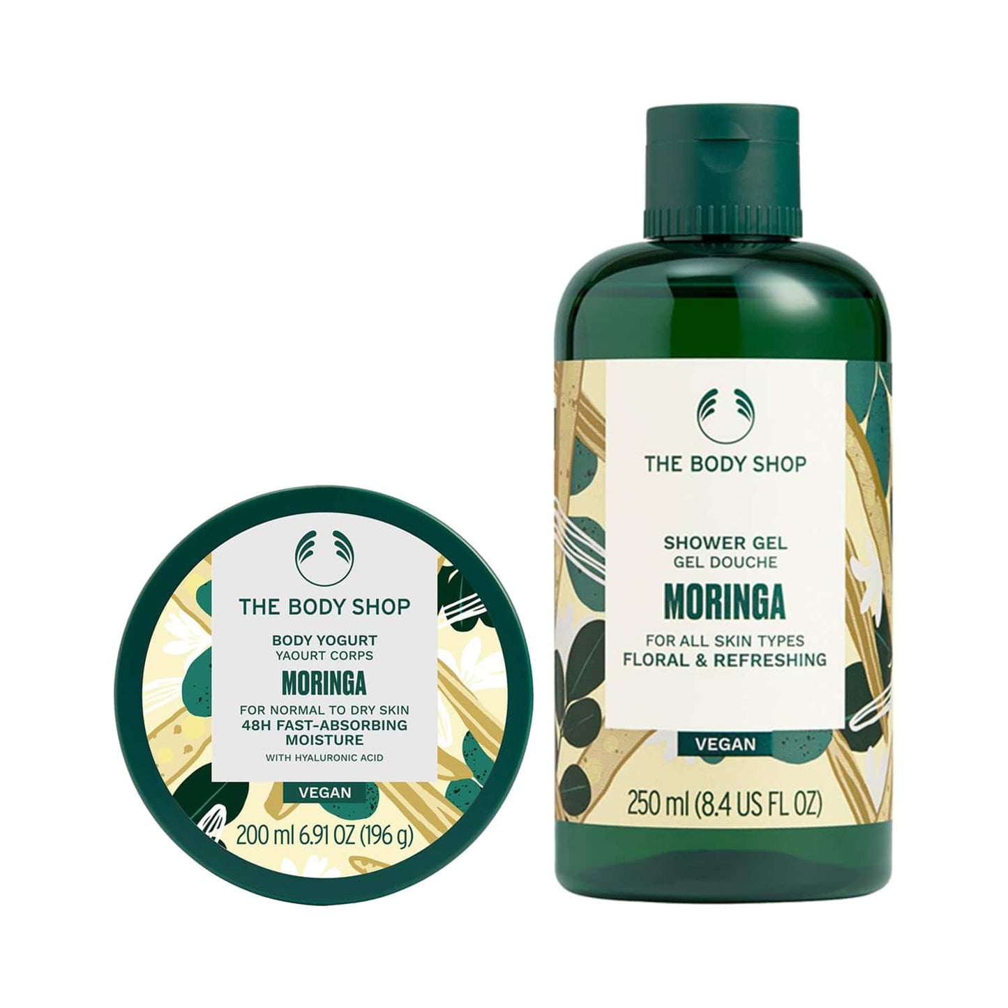 The Body Shop Moringa Shower Gel & Body Yogurt Combo