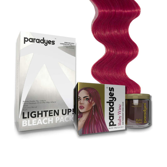 Paradyes Lighten Up! Bleach + Color Combo (Ruby Wine)