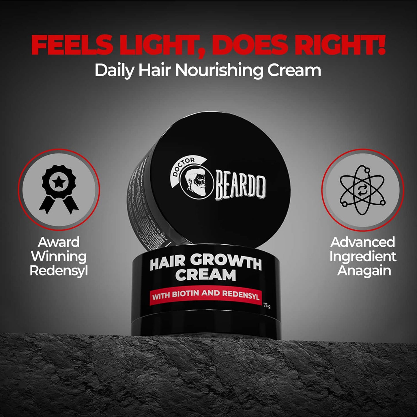 Beardo Hair Growth Cream With Biotin And Redensyl (75g)