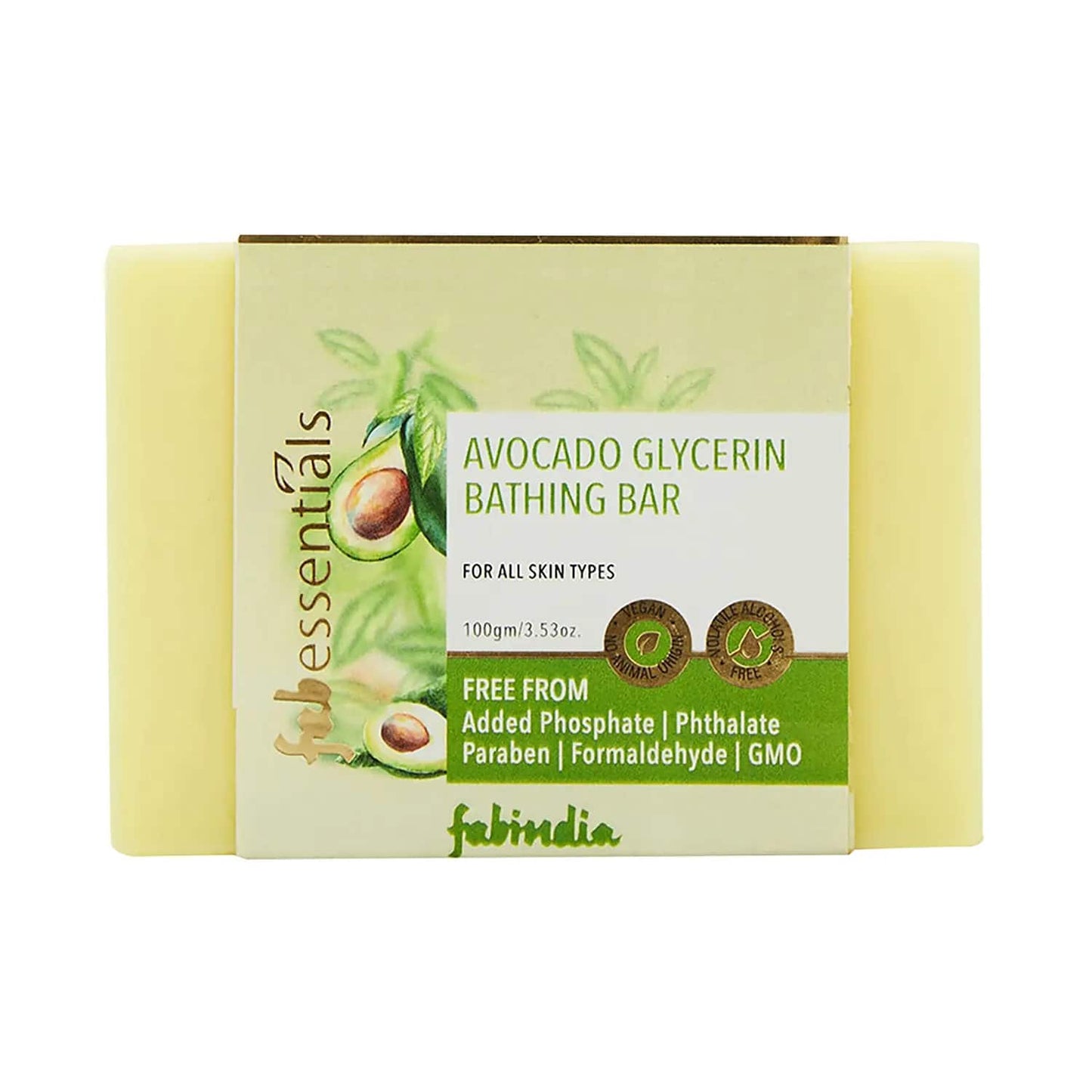 Fabessentials by Fabindia Avocado Glycerine Bathing Bar (100g)