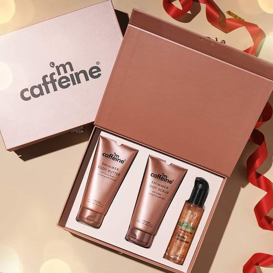 mCaffeine Shimmer & Glow Body Gift Kit - (2 Pcs)