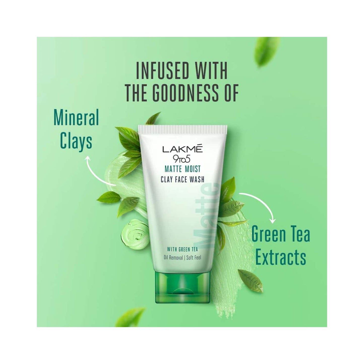 Lakme 9 To 5 Matte Moist Clay Facewash (100g)