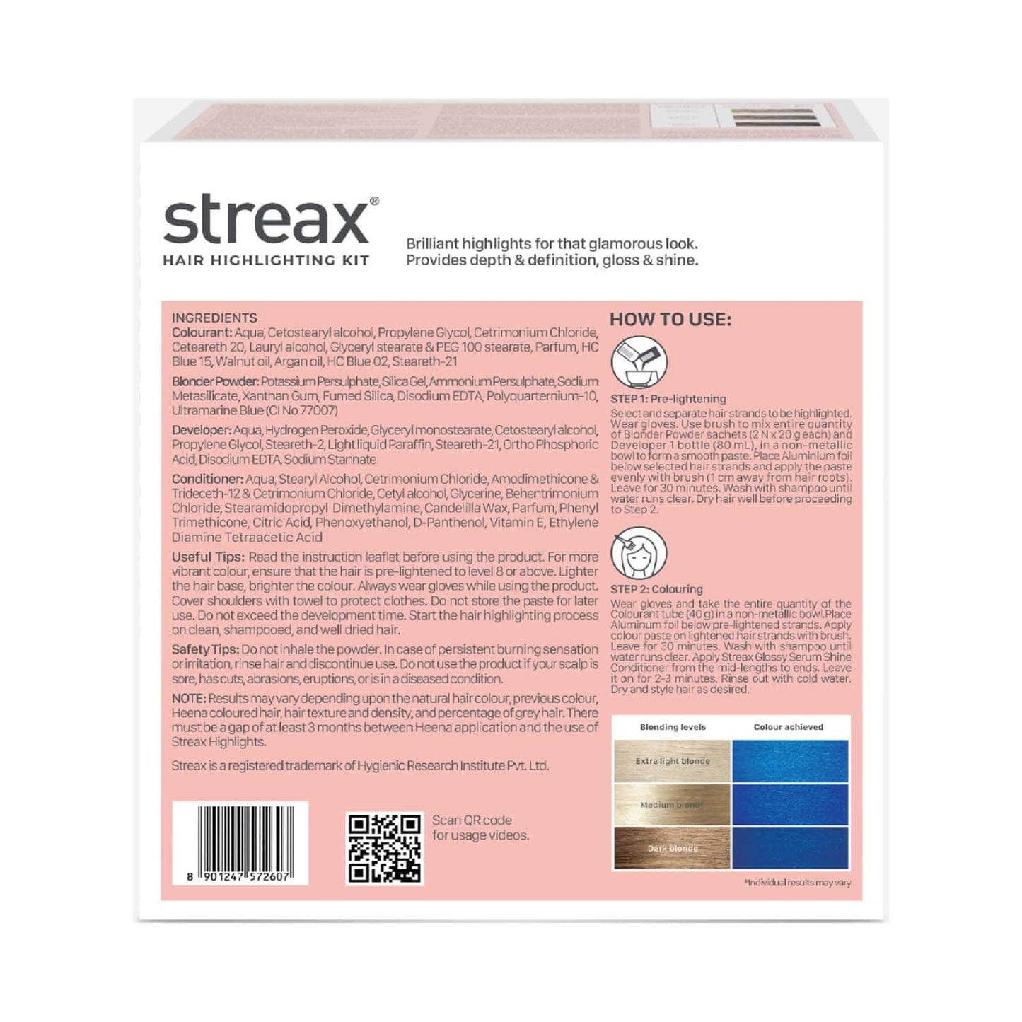 Streax Ultralights Hair Color Highlight Kit - Jersey Blue (180 g)