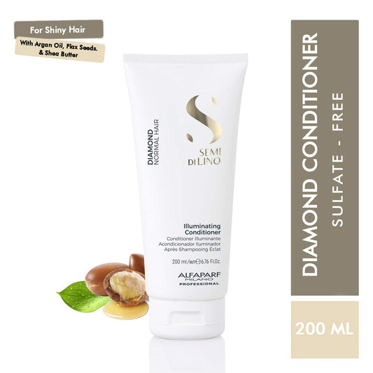 Alfaparf Milano Diamond Illuminating Conditioner - Splitend Repair, Shine, Wavy Hair (200 ml)