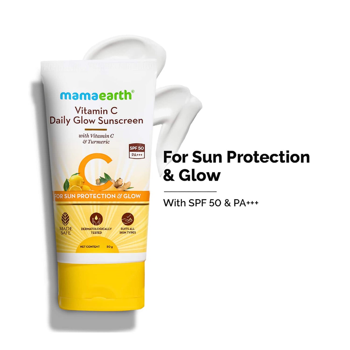 Mamaearth Vitamin C Daily Glow Sunscreen SPF 50 PA++ (50g)