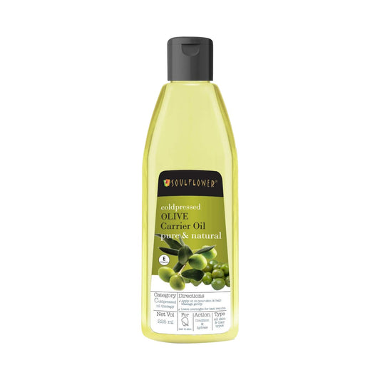 Soulflower Cold Pressed Olive Carrier Oil (225ml)