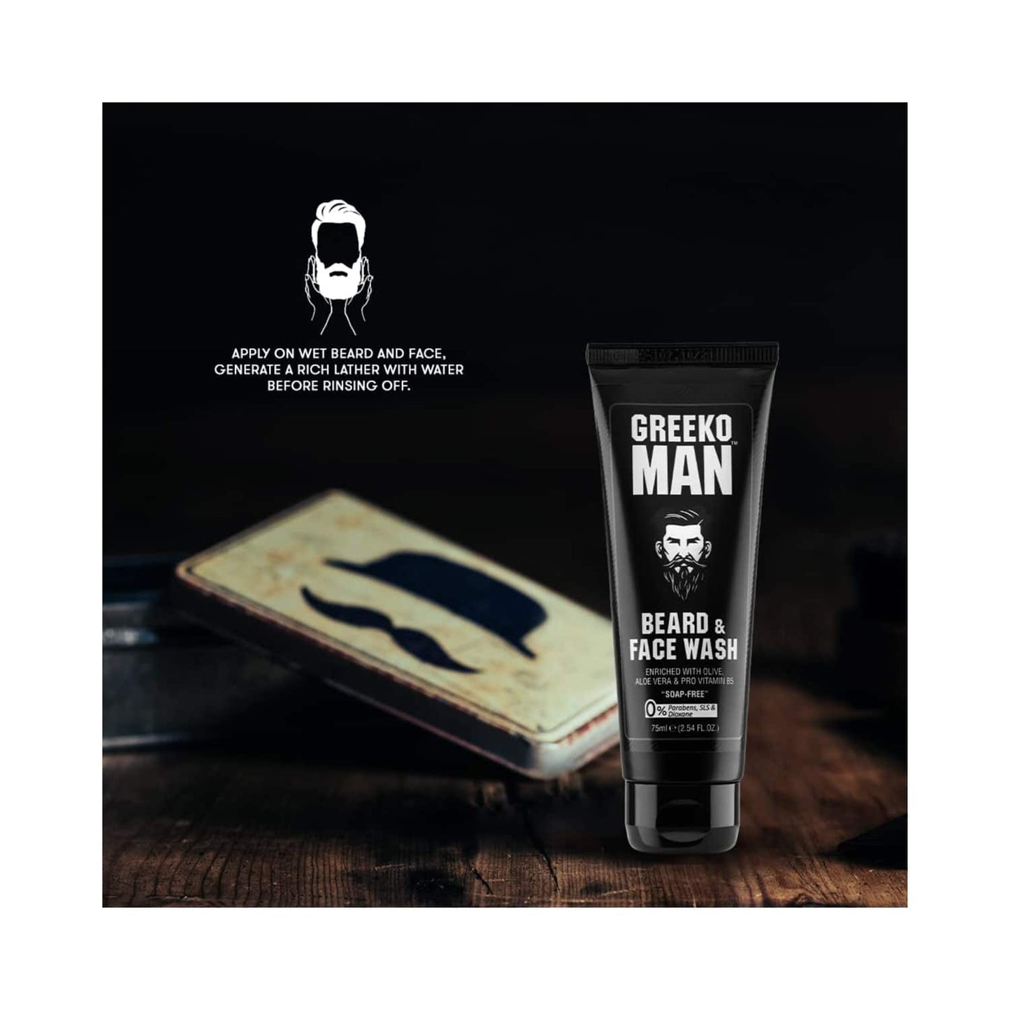 Greeko Man Beard & Face Wash (75ml)