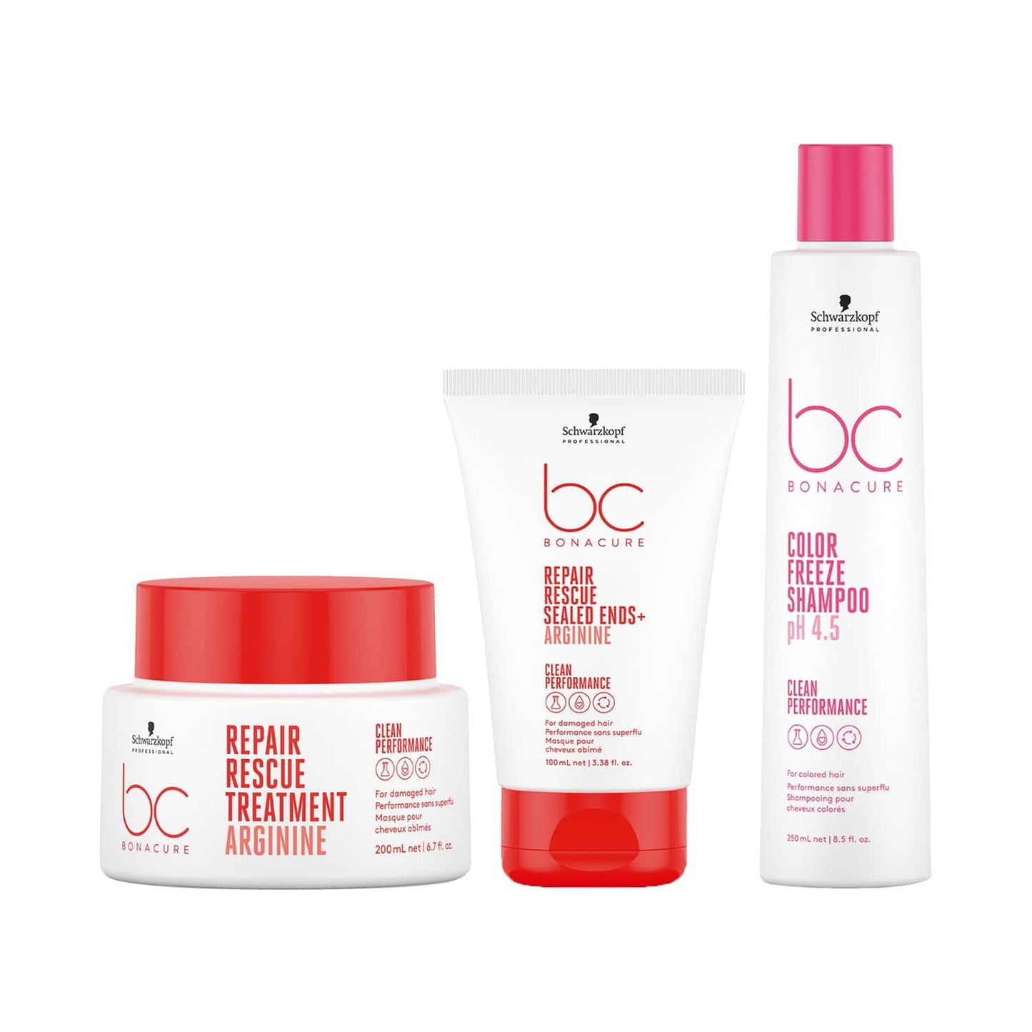 Schwarzkopf Professional Bonacure Damage Repair Combo with Arginine - (Shampoo+Conditioner+Cream)