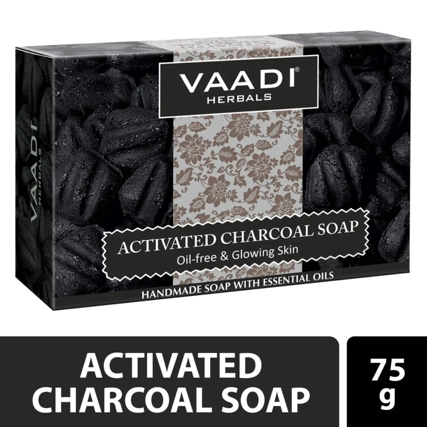 Vaadi Herbals Activated Charcoal Handmade Soap (75g)