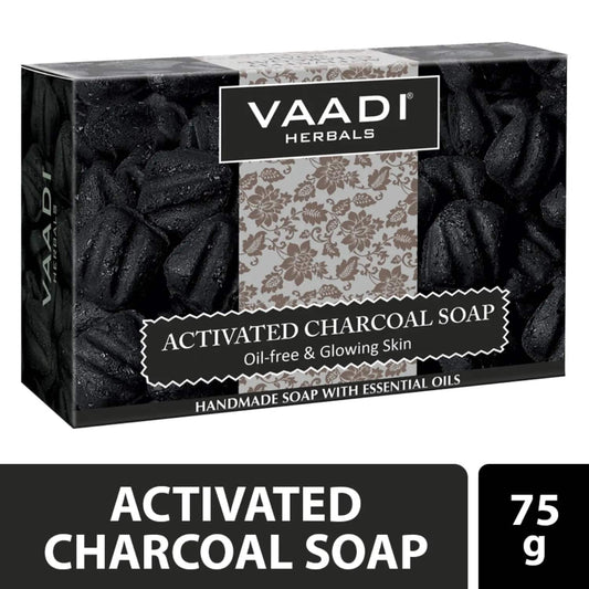 Vaadi Herbals Activated Charcoal Handmade Soap (75g)