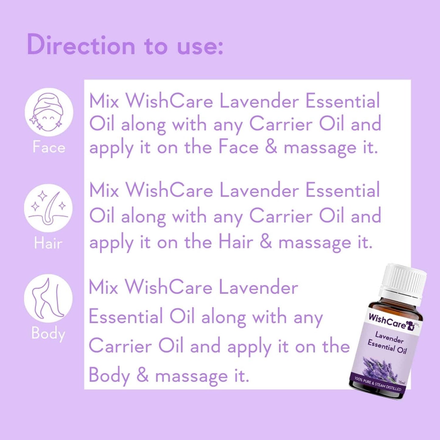 WishCare 100% Pure Lavender Essential Oil (15ml)