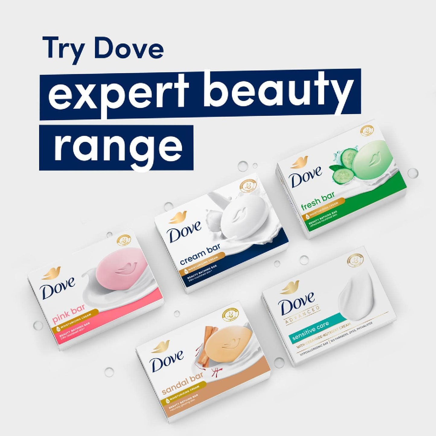 Dove Cream Beauty Bar Combo - Buy 4 Get 1 Free (5Pcs)