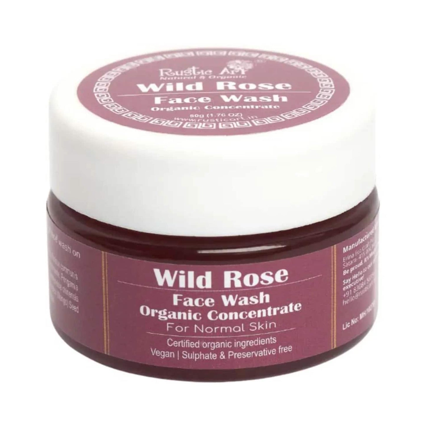 Rustic Art Organic Concentrate Wild Rose Facewash (50g)