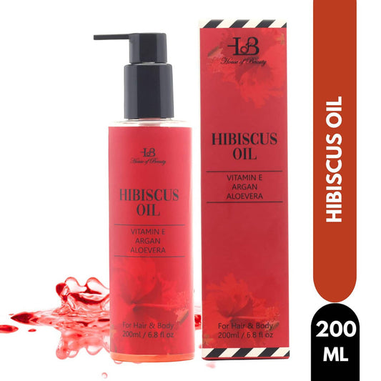 House of Beauty Hibiscus Oil For Hairfall, Soft Skin, Aids Psoriasis For Body & Hair (200 ml)