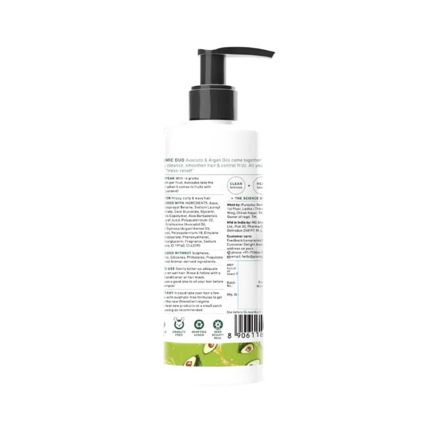 Plum Avocado & Argan Frizz Control Shampoo (250ml)