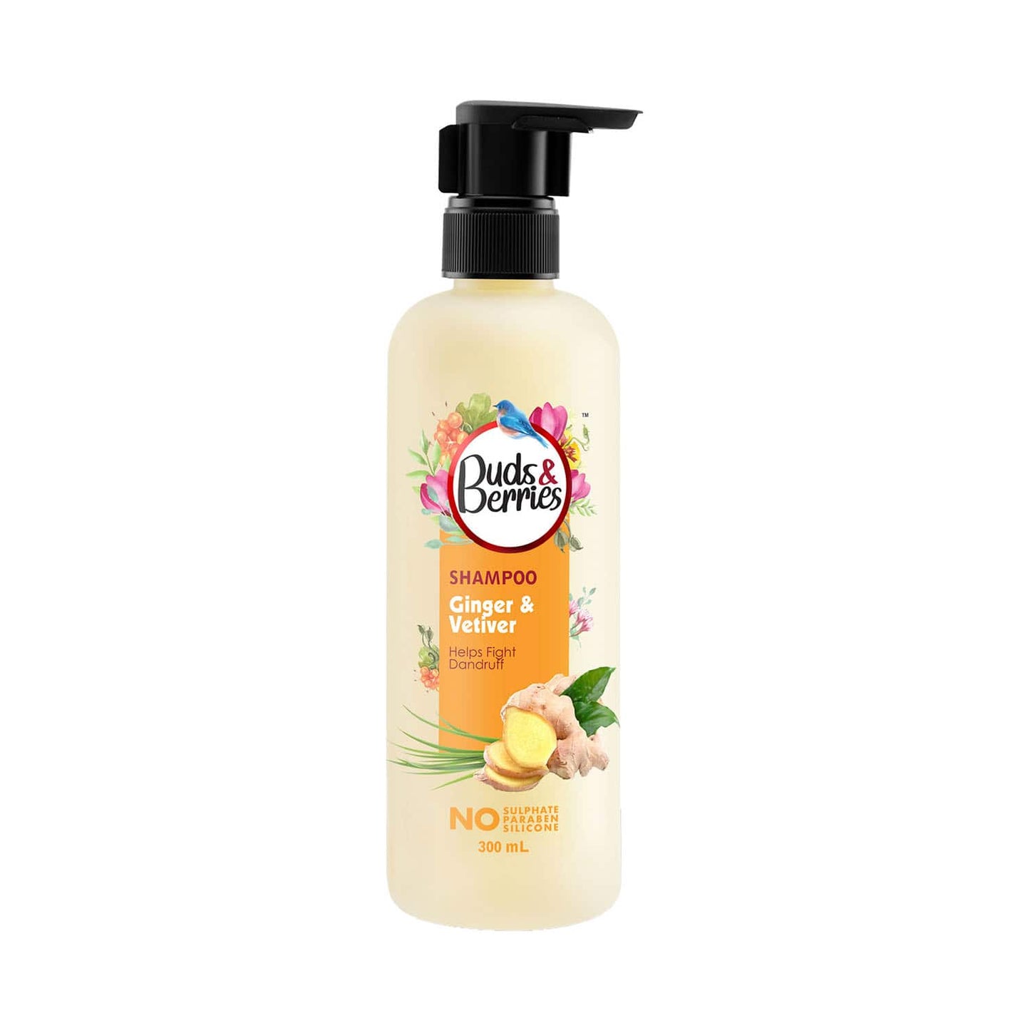 Buds & Berries Ginger And Vetiver Shampoo (300ml)