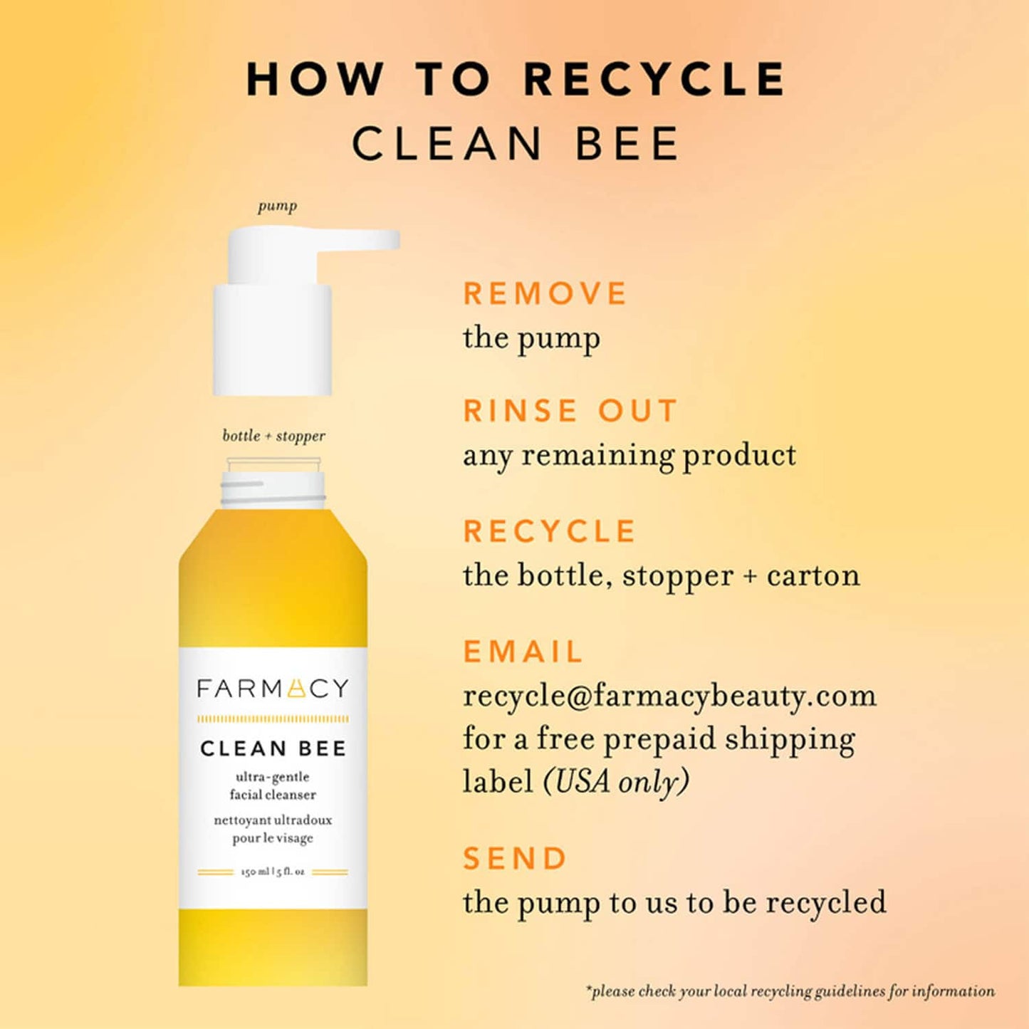 Farmacy Beauty Clean Bee Ultra-Gentle Facial Cleanser (150ml)